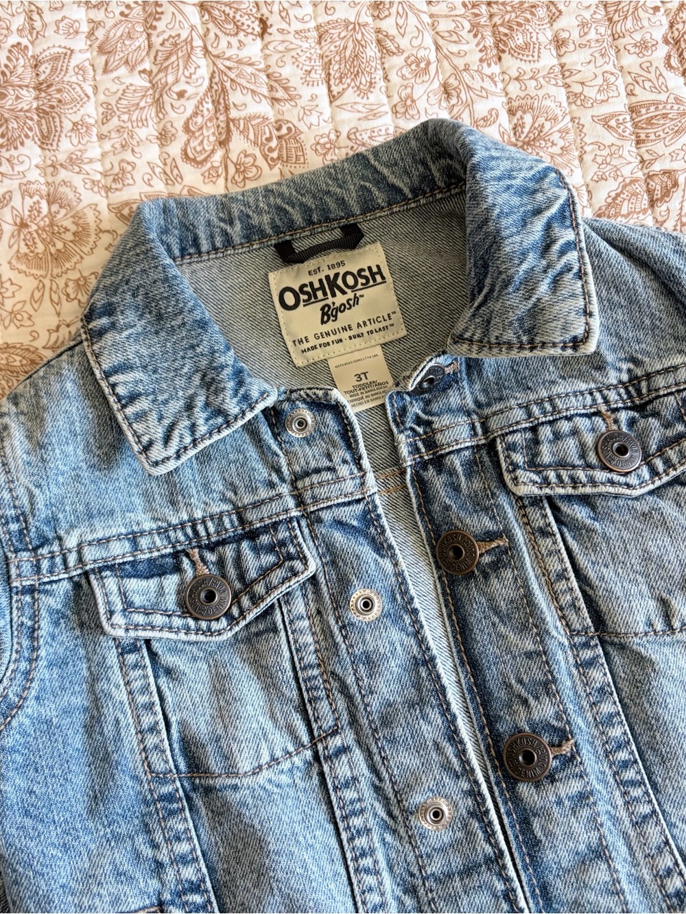 OshKosh B'gosh Light Blue Kids Denim Jacket - 3T